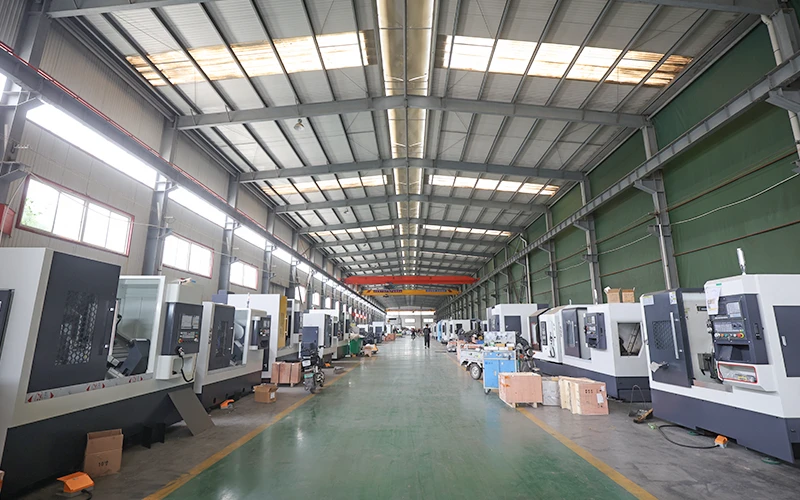 CNC turning centers in the HAISEN production workshop